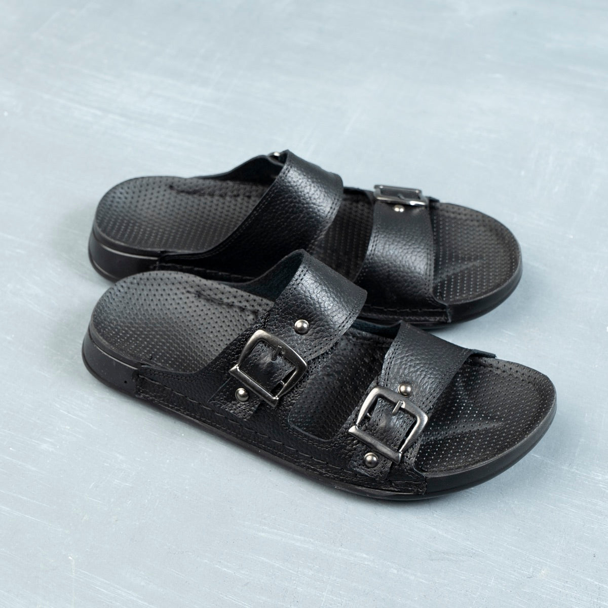 Dual Buckle Slippers