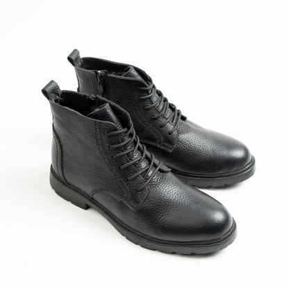 Leather Lace-up Boots