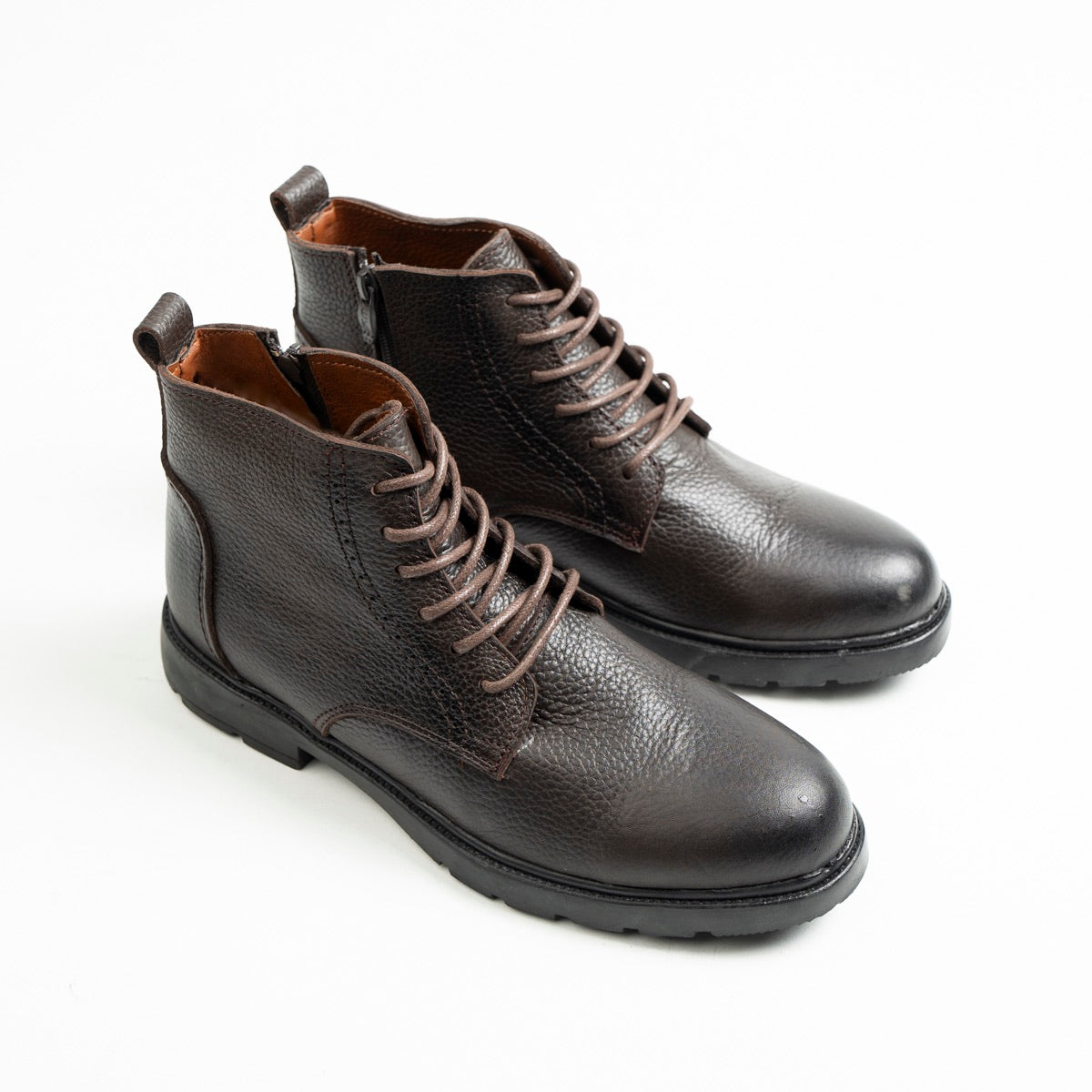 Leather Lace-up Boots